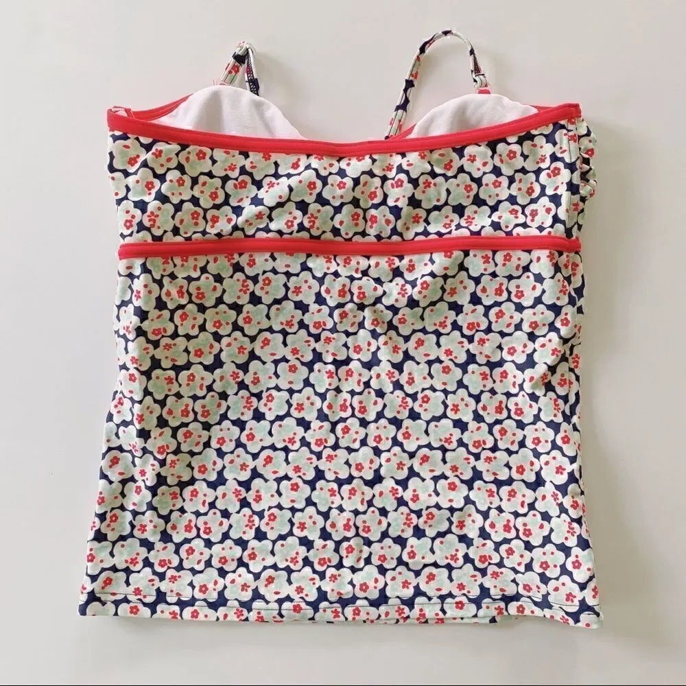 NWOT Johnnie B. Mini Boden Girls Floral Swim suit Top Tankini kids 15-16Y